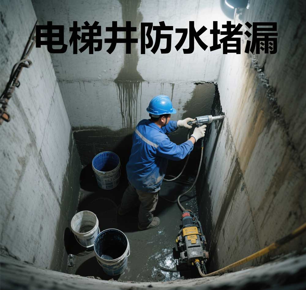 电梯井防水堵漏，余杭专业电梯井漏水维修公司